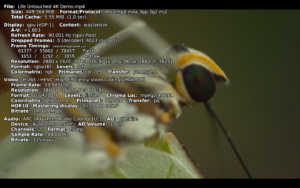 MPV video player playing HDR content